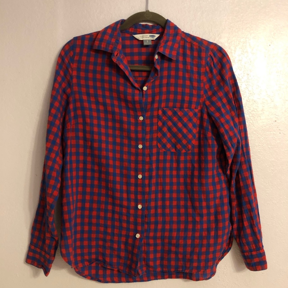 Old Navy Button Down Plaid Shirt - Picture 4 of 4